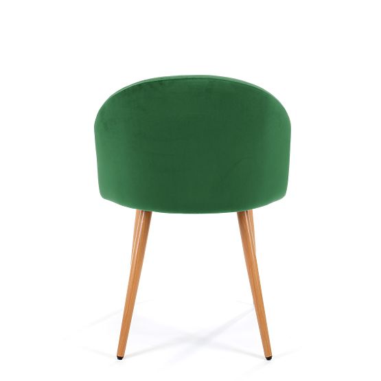 4 x Velúrová čalúnená stolička SJ.075 Fľašková Zelená