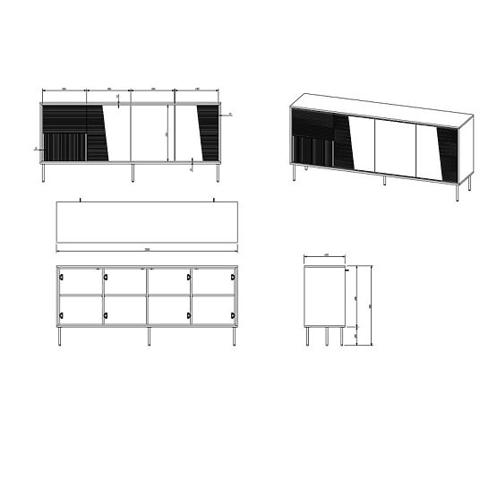 ABI komoda kašmír mat/ kašmír mat