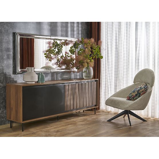 ABISSO nástenné zrkadlo, strieborné (1p=1ks)