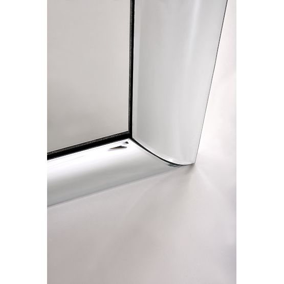 ABISSO nástenné zrkadlo, strieborné (1p=1ks)