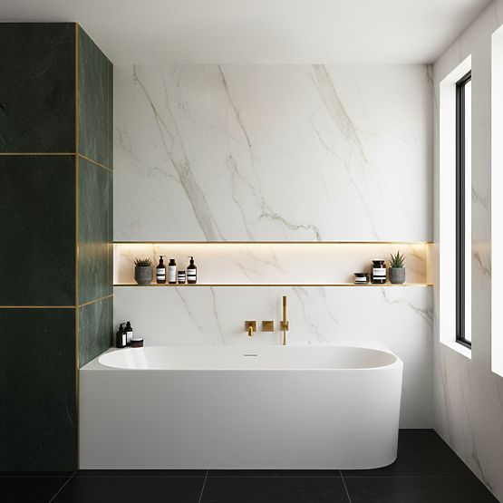 Akrylátová Rohová Vaňa BELLANTO SLIM 170 Ľavá