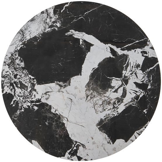 ALEXANDRA sada 2 stolíkov, čierny mramor / čierna