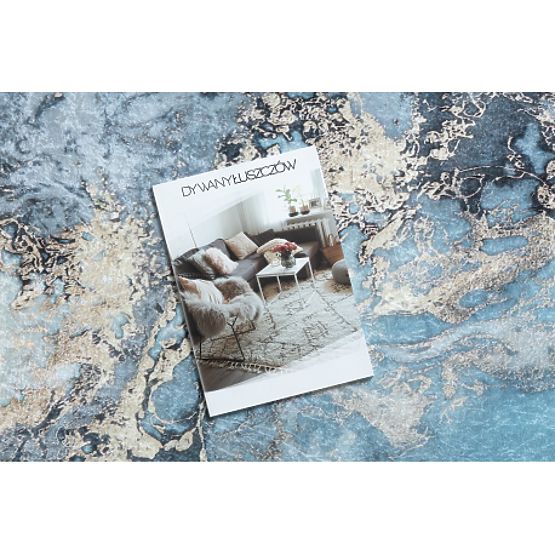 ANDRE umývací koberec Mramor 2248 protišmyk - modrý