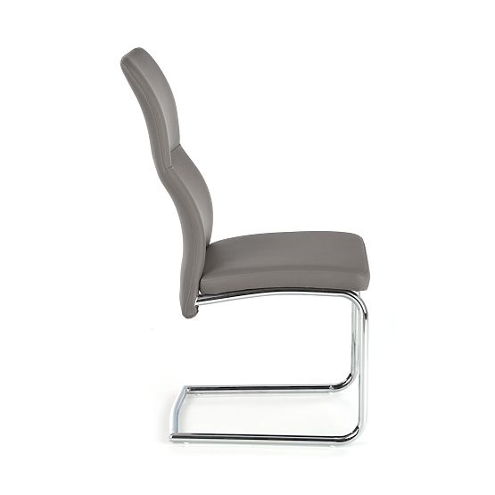 ARCO Chrómovaná kovová stolička / eko koža farba popol (1p=2ks)