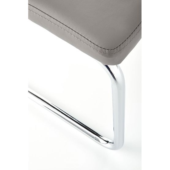 ARCO Chrómovaná kovová stolička / eko koža farba popol (1p=2ks)