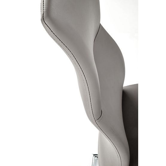 ARCO Chrómovaná kovová stolička / eko koža farba popol (1p=2ks)