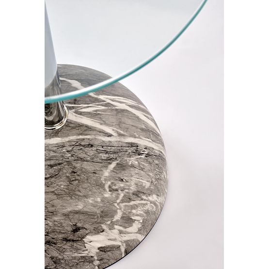 ARIANA konferenčný stolík, sivý mramor / transparentný (2p=1ks)