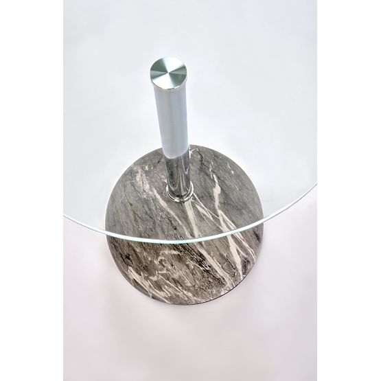 ARIANA konferenčný stolík, sivý mramor / transparentný (2p=1ks)
