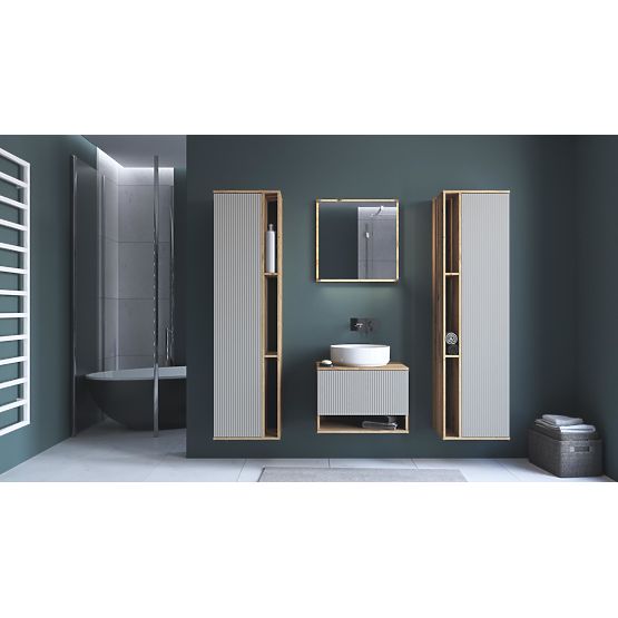 AVIOLA Zrkadlo 60 cm + LED dub artisan (1p=1ks)