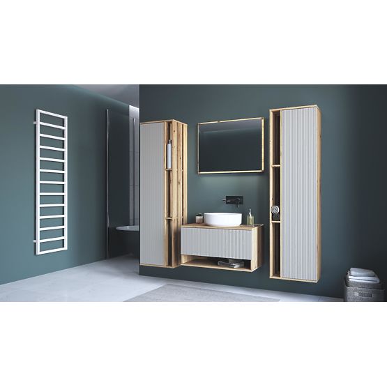 AVIOLA Zrkadlo 80 cm + LED dub artisan (1p=1ks)