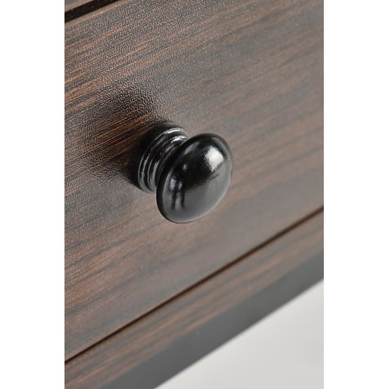 B46 písací stôl orechový / čierny (1p=1ks)