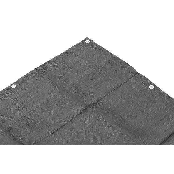 Balkónová clona s kovaním 150x500 cm tieniaca sieť + inštalačné prvky sivá MultiGarden