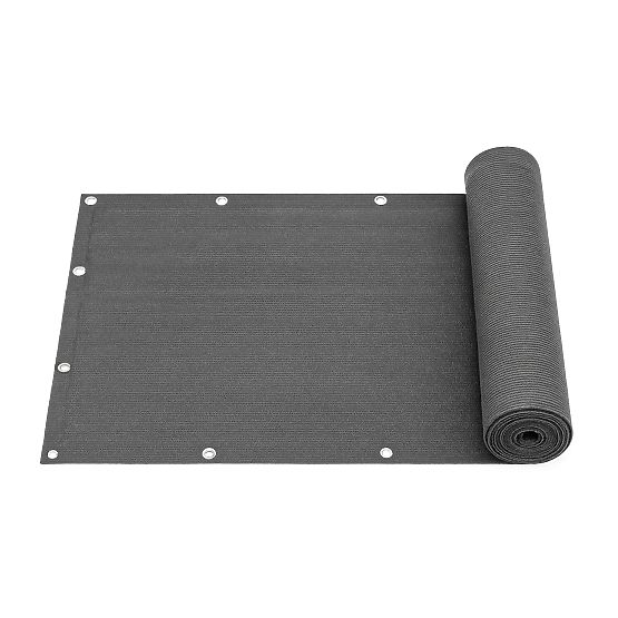 Balkónová clona s kovaním 150x500 cm tieniaca sieť + inštalačné prvky sivá MultiGarden