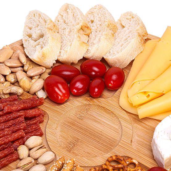 Bambusová doska na občerstvenie a syry Gracja