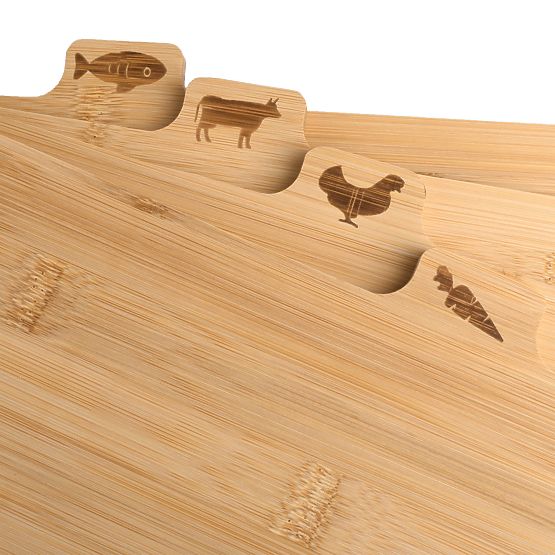 Bambusová krájacia doska Skara sada 4 kusy