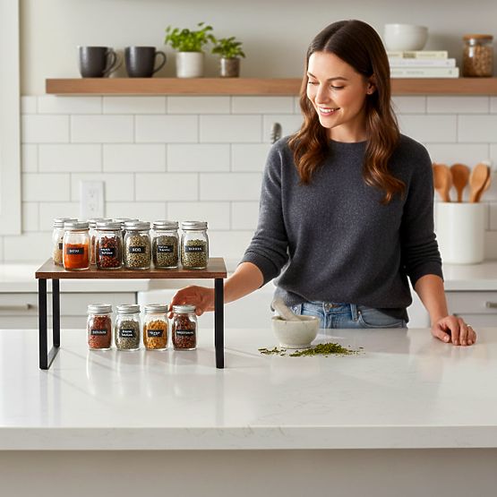 Bambusová kuchynská polica GINGER MAX rustic