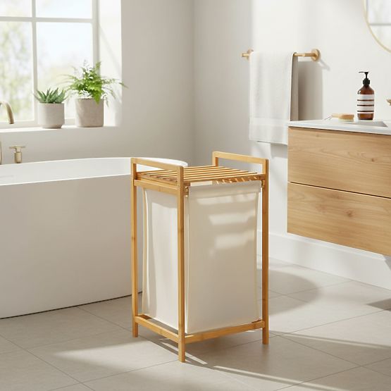 bambusový kôš na bielizeň alebo hračky HANOI 1 priehradka