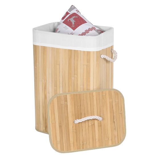 Bambusový kôš na prádlo 1-komorový prírodný