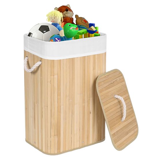 Bambusový kôš na prádlo 1-komorový prírodný