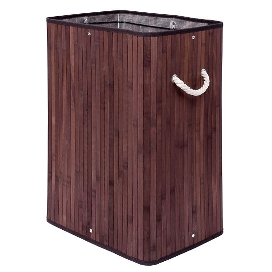 Bambusový kôš na prádlo s vekom SOREN 80L wenge