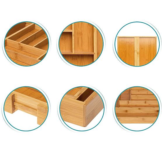 Bambusový organizér na príbor IKAR