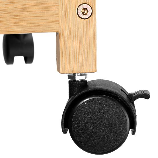 Bambusový regál na kolieskach INAKI 3 úrovne prírodný