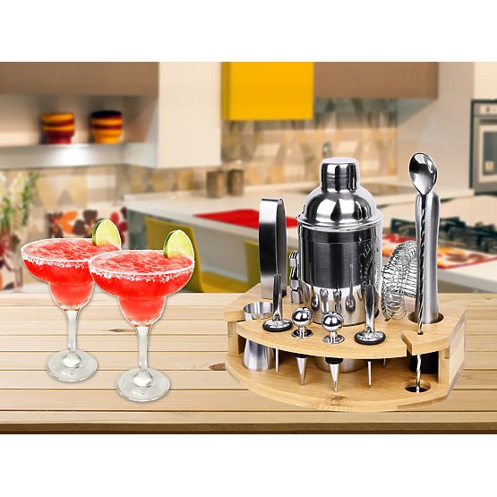 Barmanská sada CHESTER chrómovaná 12 dielov