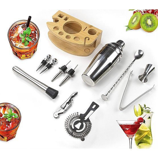 Barmanská sada CHESTER chrómovaná 12 dielov