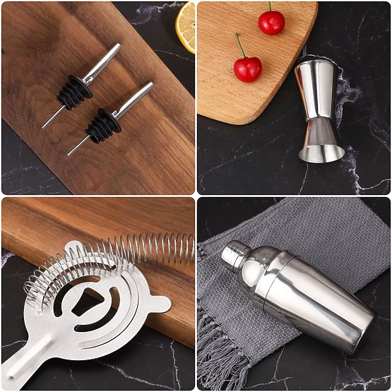 Barmanská sada CHESTER chrómovaná 12 dielov