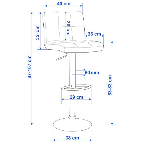Barová stolička Arako biela