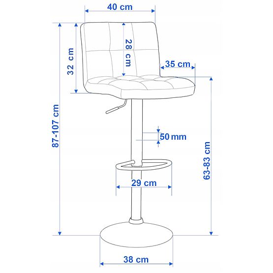 Barová stolička Arako sivá