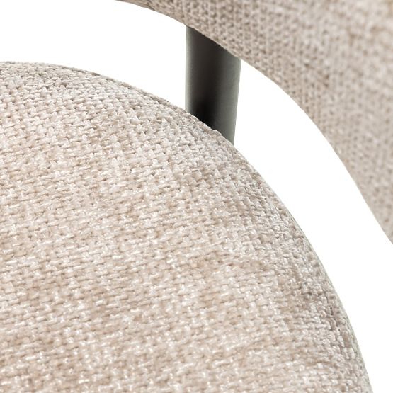 Barová stolička Rosario béžová/čierne nohy