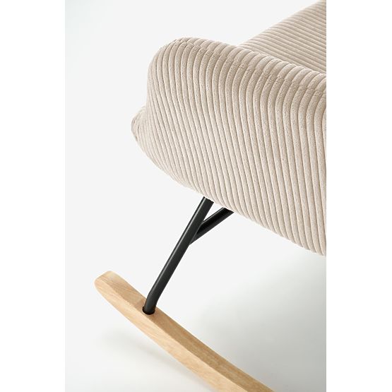 BELMIRO relaxačné kreslo s funkciou hojdania, krémové (1p=1ks)