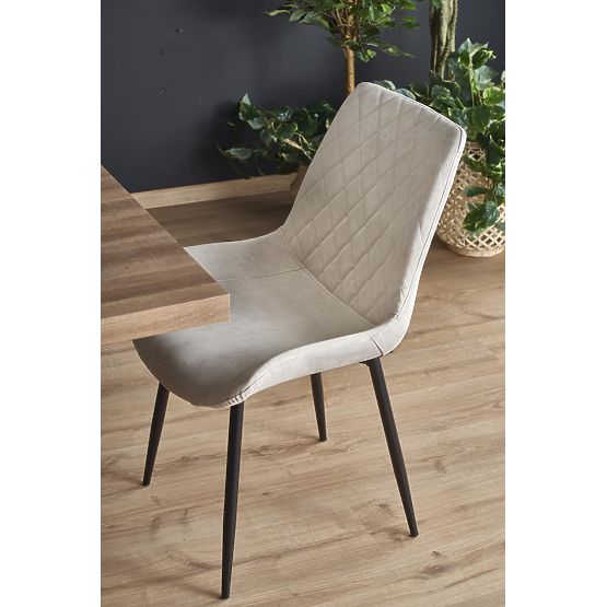 BERLIN rozkladací stôl 140-180 cm, doska - orechová, rám - čierny (2p=1ks)