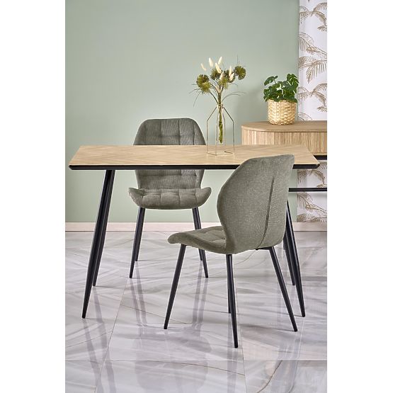 BERTO stôl doska - prírodná, noha - čierna (2p=1ks)