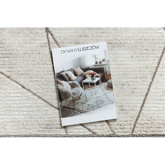 BLISS Z201Z128 koberec krémová / béžová - Rám, geometrický, moderný, štrukturálny