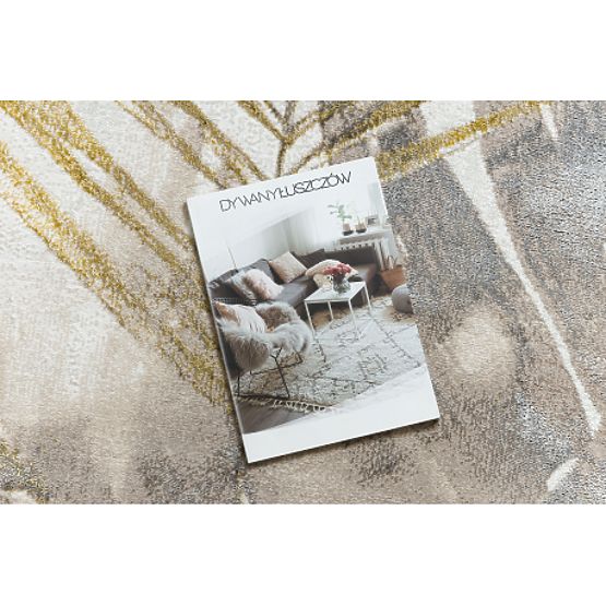 BLISS Z216AZ137 koberec krémová / zlatá - Palmové listy, moderný, štrukturálny