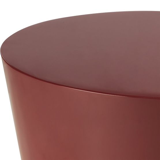 Bočný stolík Eclipso, 40 cm, bordovo-hnedý, lesklý