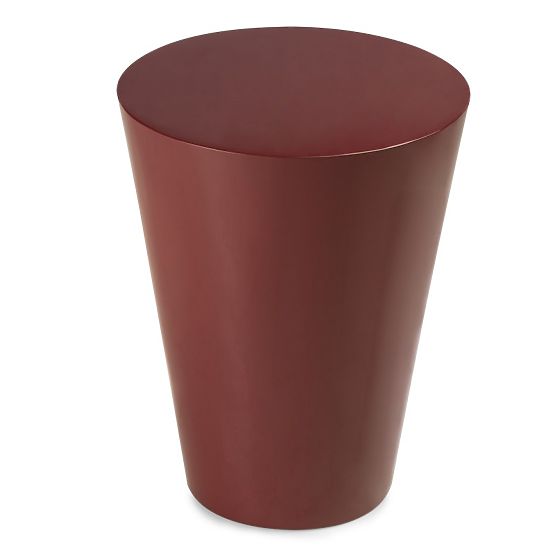 Bočný stolík Eclipso, 40 cm, bordovo-hnedý, lesklý