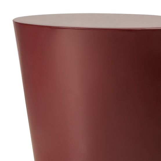 Bočný stolík Eclipso, 40 cm, bordovo-hnedý, lesklý