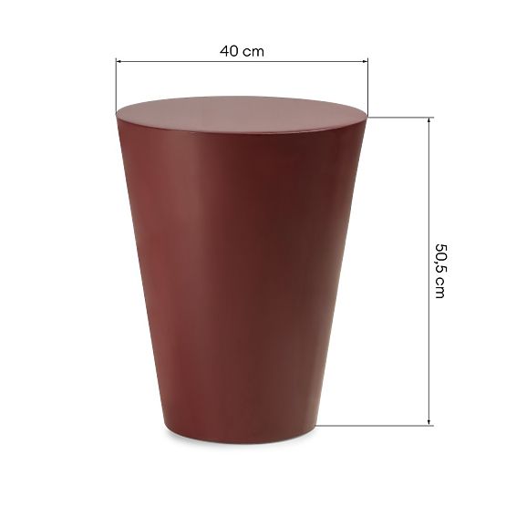 Bočný stolík Eclipso, 40 cm, bordovo-hnedý, lesklý