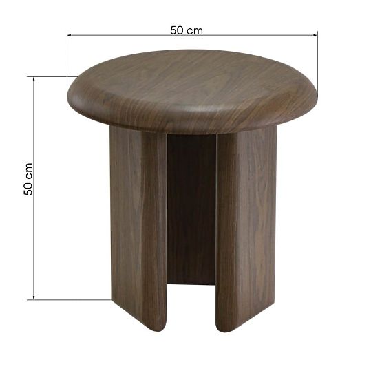 Bočný stolík Keo 50 cm, tmavý orech