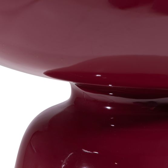 Bočný stolík Logan 40 cm, burgundská/čerešňová, lesklý