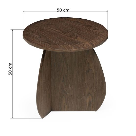 Bočný stolík Noku 50 cm, tmavý orech