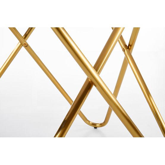 BONELLO stôl, doska - sivý mramor, nohy - zlaté (2p=1ks)