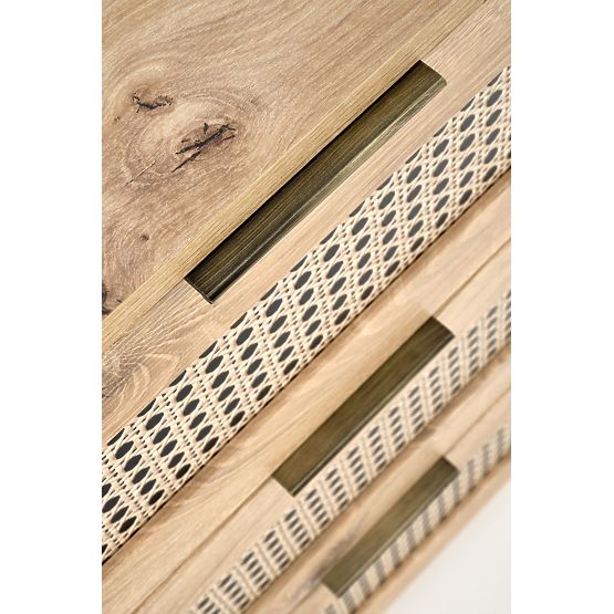 BORNEO KM-2 komoda dub artisan/čierna (1p=1ks)