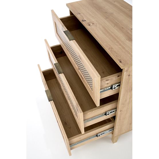 BORNEO KM-2 komoda dub artisan/čierna (1p=1ks)