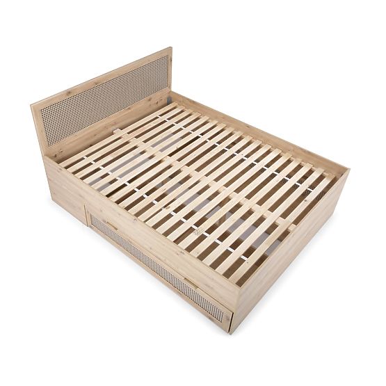 BORNEO LOZ-160 posteľ 160 dub artisan/čierna (4p=1ks)