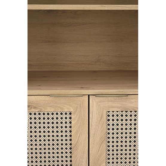 BORNEO REG-1 regál dub artisan/čierny (2p=1ks)
