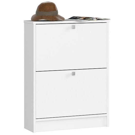 BOTNÍK 2 VÝKLOPNÉ DVERE 60 cm BIELY